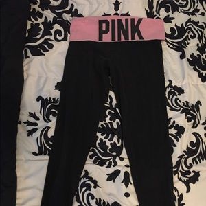purple and black yoga pants by PINK 💖